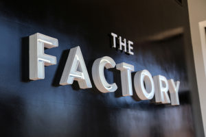Lighted Lobby Sign The Factory